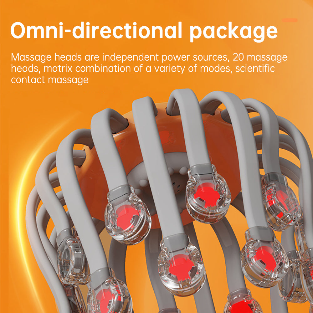 Electric Scalp Massager Head Massager Scalp with 20 Independent Massage Nodes – 5 Modes & 360° Adjustable Head Massager for Stress Relief, Scalp Relaxation, and Comfort