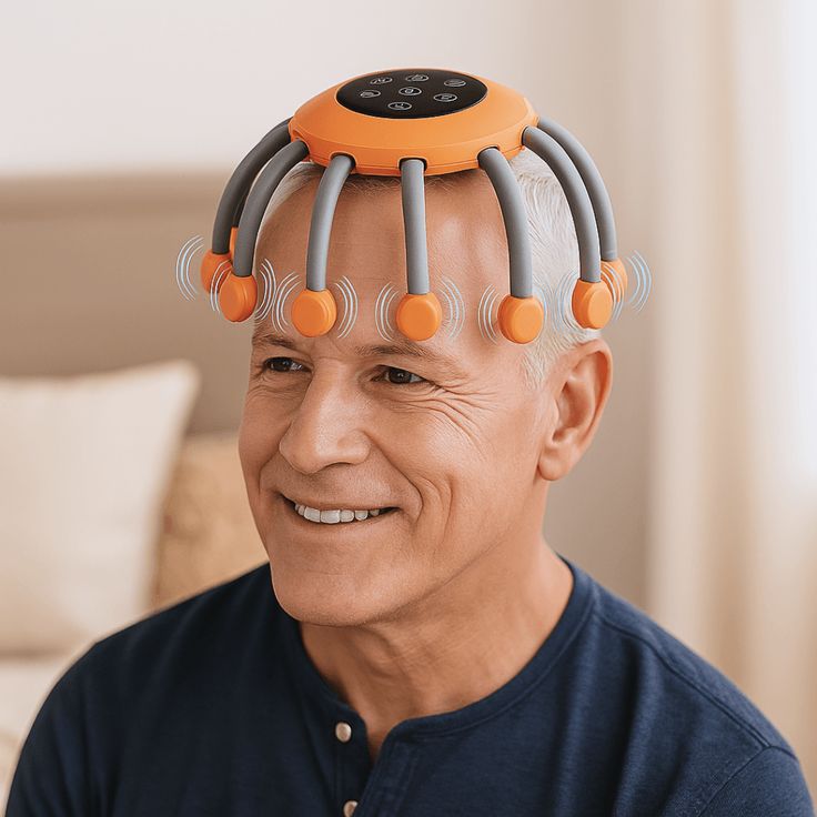 Electric Scalp Massager Head Massager Scalp with 20 Independent Massage Nodes – 5 Modes & 360° Adjustable Head Massager for Stress Relief, Scalp Relaxation, and Comfort